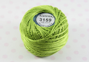 Пряжа Ирис 100% хлопок 10г 82м №3159 яр.салатовый