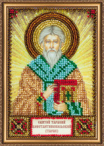 Набор для вышивки бисером именной мини-иконы «Святой Тарасий (Тарас)»