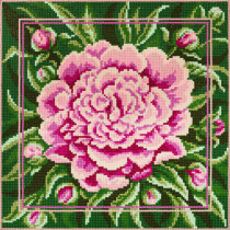 Кристальная ( алмазная) мозаика  " ФРЕЯ" ALBP- 287 постер " Пион" 30 х 30 см