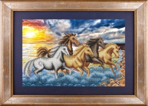 Рисунок на ткани для вышивки бисером  К-3045 На берегу океана