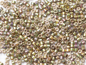 Бисер Япония MIYUKI Delica цилиндрический 11/0 5г DB-0508 зеленый золотой ирис
