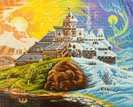 Кристальная ( алмазная) мозаика  " ФРЕЯ" ALPD- 030 на подрамнике " Пробуждение природы" 50 х 40 см