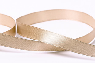 Лента атласная 12 мм ( 1/2 ") "Gamma" №060 бежевый 33 метра