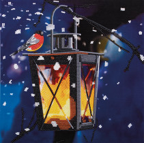 Кристальная ( алмазная) мозаика  " ФРЕЯ" ALBP- 294 постер " Фонарь" 30 х 30 см