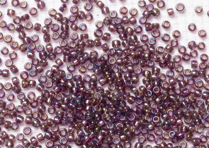 Бисер Япония круглый 11/0 10г 0166C аметист, радужный прозрачный