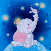 Кристальная ( алмазная) мозаика  " ФРЕЯ" ALBP- 316 постер " Ловцы звёзд" 30 х 30 см