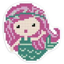 Кристальная ( алмазная) мозаика  " ФРЕЯ" ALVM- 017 магнит " Русалочка" 8, 5 х 8, 5 см