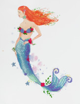 Кристальная ( алмазная) мозаика  " ФРЕЯ" ALVR- 218 " Русалка" 35 х 45 см