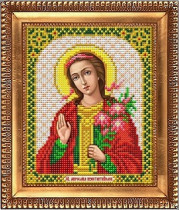Рисунок на ткани для вышивки бисером И-5159 Святая Мирослава 13,5х17см