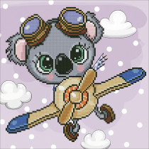 Кристальная ( алмазная) мозаика  " ФРЕЯ" ALV- 96 " Навстречу ветру!" 30 х 30 см