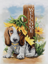 Кристальная ( алмазная) мозаика  " ФРЕЯ" ALPD- 022 на подрамнике " Добро пожаловать" 30 х 40 см