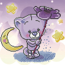 Кристальная ( алмазная) мозаика  " ФРЕЯ" ALV- 83 " Волшебный цветок" 30 х 30 см