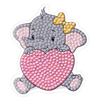 Кристальная ( алмазная) мозаика  " ФРЕЯ" ALVM- 077 магнит " Слоник" 7. 5 х 8 см