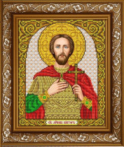 Рисунок на ткани для вышивки бисером ИС-4067 Святой Виктор 20х24,5см