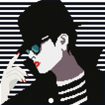 Кристальная ( алмазная) мозаика  " ФРЕЯ" ALV- 106 " Шерше ля фам" 30 х 30 см