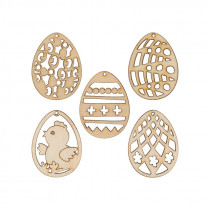Деревянная заготовка "Mr. Carving" ВД-687 Набор яиц "Пасхальный" фанера 4х3 см