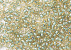 Бисер Япония круглый 11/0 10 г 0952 светлый топаз/морская пена, окрашенный изнутри