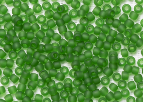 Бисер Япония круглый 11/0 10г 0007BF зеленая трава, матовый прозрачный