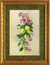 Рисунок на ткани для вышивки бисером  К-3013 Лимоны