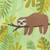 Кристальная ( алмазная) мозаика  " ФРЕЯ" ALBP- 268 постер " Ленивец" 30 х 30 см