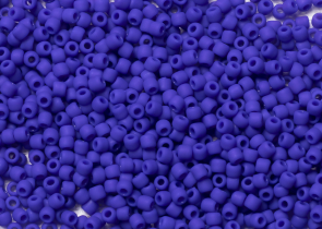 Бисер Япония круглый 11/0 10г 0048F синий, матовый непрозрачный