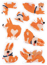 Кристальная ( алмазная) мозаика  " ФРЕЯ" ALVN- 113 наклейки " Корги" 14 х 19. 5 см