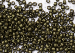 Бисер Япония круглый 15/0 10 г 0617 темно-оливковый, матовый