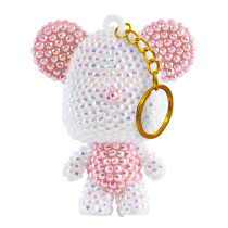 Кристальная ( алмазная) мозаика  " ФРЕЯ" ALVF- 003 брелок " Белый мишка" 5. 5 х 6. 5 см