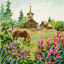 Кристальная ( алмазная) мозаика  " ФРЕЯ" ALVR- 226 " Северное лето" 24 х 24 см