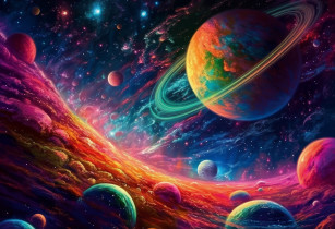 " ФРЕЯ" Пазл 500 элемент. PZL- 500/ 49 Неоновый космос