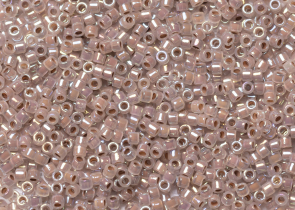 Бисер Япония MIYUKI Delica цилиндрический 11/0 5г DB-1749 какао-опал радужный с цветной линией