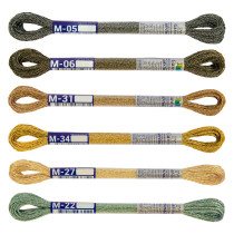 Нитки для вышивания Gamma набор мулине Металлик 100% полиэстер 6 x 8 м 03 Блеск софитов