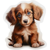 "ФРЕЯ" PZLF-025 Пазл фигурный деревянный "Щенячья нежность" 154 элемент.