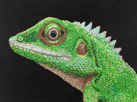 Кристальная ( алмазная) мозаика  " ФРЕЯ" ALBP- 276 постер " Ящерица" 40 х 30 см