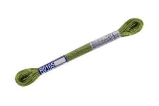 Нитки для вышивания " Gamma" мулине 100% вискоза 8 м R0165 хаки- зеленый