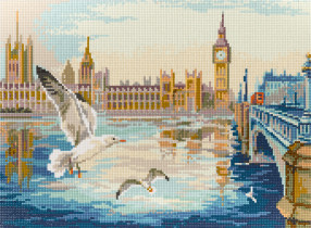 Кристальная ( алмазная) мозаика  " ФРЕЯ" ALPD- 043 на подрамнике " Вид на Биг Бен" 40 х 30 см