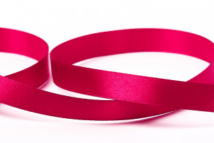 Лента атласная 12 мм ( 1/2 ") "Gamma" №076 св.вишневый 33 метра