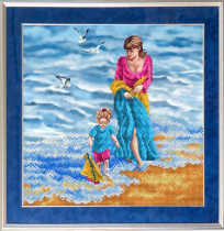 Рисунок на ткани для вышивки бисером  К-3076 Морская прогулка