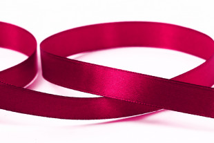 Лента атласная 12 мм ( 1/2 ") "Gamma" №048 бордовый 33 метра