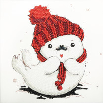 Кристальная ( алмазная) мозаика  " ФРЕЯ" ALBP- 264 постер " Белёк" 20 х 20 см