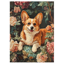 "ФРЕЯ" Пазл. Премиальная коллекция 500 элемент. TOP-PZL-500/01 Корги в цветочном саду