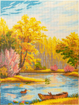 Кристальная ( алмазная) мозаика  " ФРЕЯ" ALPD- 026 на подрамнике " Осенний мотив" 30 х 40 см