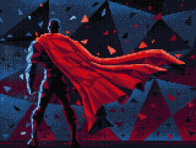 Кристальная ( алмазная) мозаика  " ФРЕЯ" ALVA- 32 " Супергерой" 40 х 30 см