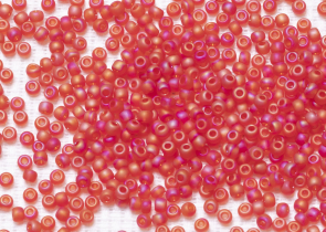 Бисер Япония круглый 11/0 10г 0165BF сиамский рубин матовый, радужный прозрачный