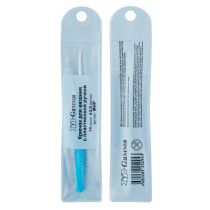 Для вязания " Gamma" MHP крючок с пласт. ручкой алюминий d 2. 0 мм 14 см в чехле . 