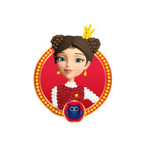 Кристальная ( алмазная) мозаика  " ФРЕЯ" TSR- 041 магнит " Дарья" 8 х 9. 5 см