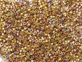 Бисер Япония MIYUKI Delica цилиндрический 11/0 5г DB-0507 розовый золотой ирис