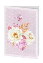 Кристальная ( алмазная) мозаика  " ФРЕЯ" ALVO- 608 открытка " Цветочное настроение" 10. 5 х 14. 8 см
