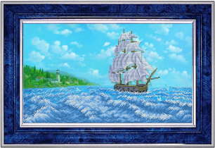 Рисунок на ткани для вышивки бисером  К-3032 У райских берегов