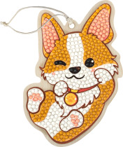 Кристальная ( алмазная) мозаика  " ФРЕЯ" ALVP- 028 подвеска " Собачка" 9. 5 х 10 см